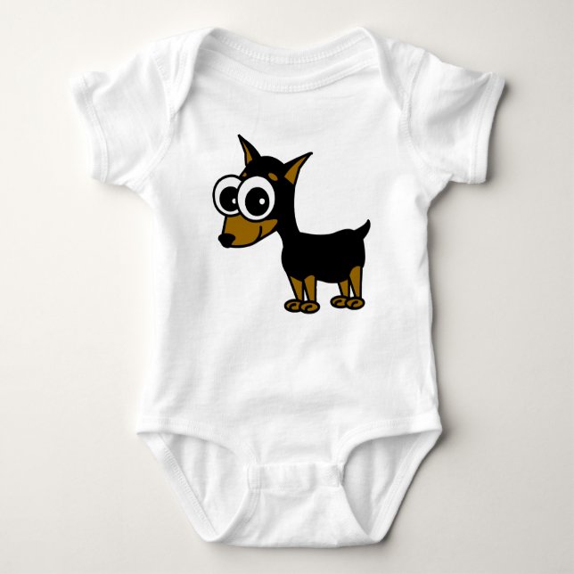 Miniature Pinscher Baby Bodysuit (Front)