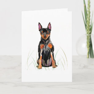 Miniature Pinscher Birthday Card, Card