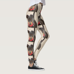 miniature-pinscher-black and rust leggings