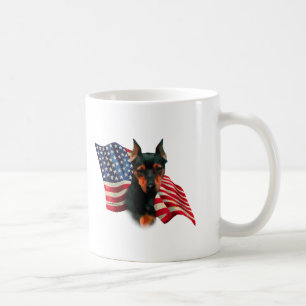 Miniature Pinscher (blk) Flag Coffee Mug