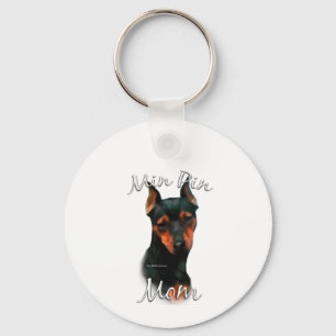 Miniature Pinscher (blk) Mum 2 Key Ring