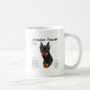 Miniature Pinscher (blk/rust) History Design Coffee Mug