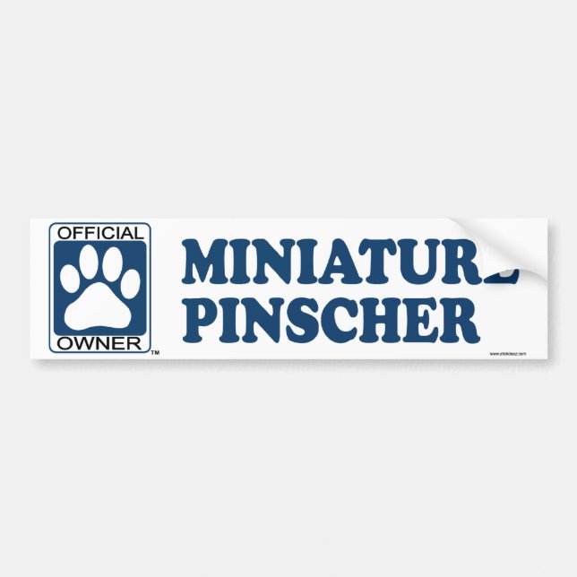 Miniature Pinscher Blue Bumper Sticker (Front)
