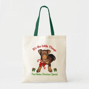 Miniature Pinscher Christmas Gifts Tote Bag
