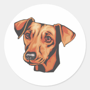Miniature Pinscher Classic Round Sticker