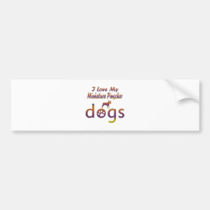Miniature Pinscher designs Bumper Sticker