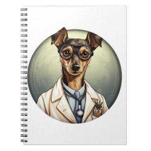 Miniature Pinscher Dog Doctor Notebook