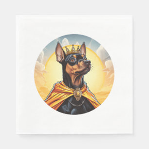 Miniature Pinscher Dog King Napkin