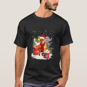 Miniature Pinscher Dog Santa Hat Christmas Winter T-Shirt