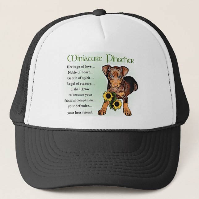 Miniature Pinscher Gifts Trucker Hat (Front)