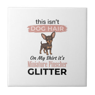 Miniature Pinscher Glitter Funny Dog Shirt Design_ Tile