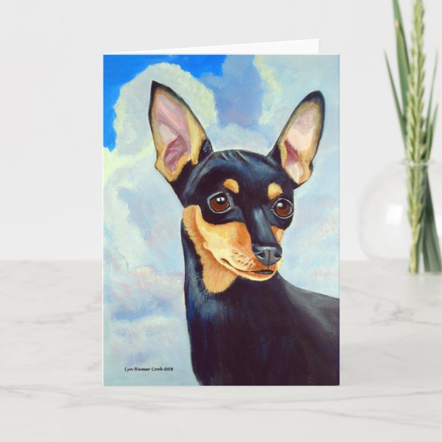 Miniature Pinscher Greeting Cards (Front)