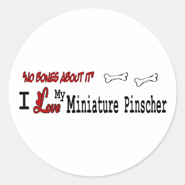 Miniature Pinscher (I Love) Sticker (Front)