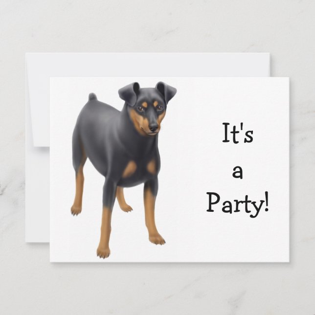Miniature Pinscher Invitation (Front)
