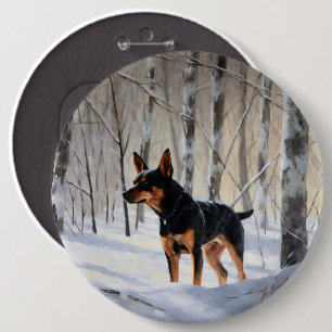 Miniature Pinscher Let It Snow Christmas 6 Cm Round Badge