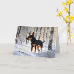 Miniature Pinscher Let It Snow Christmas Card