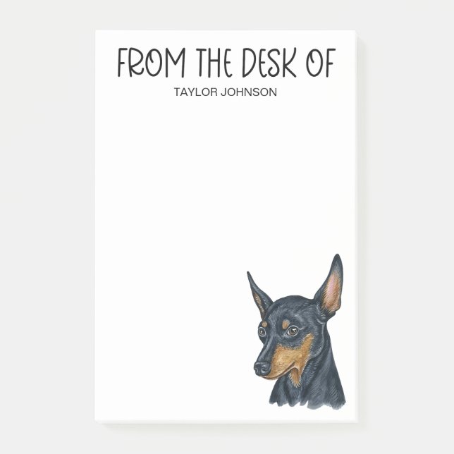 Miniature Pinscher Lover Post-it Notes (Front)
