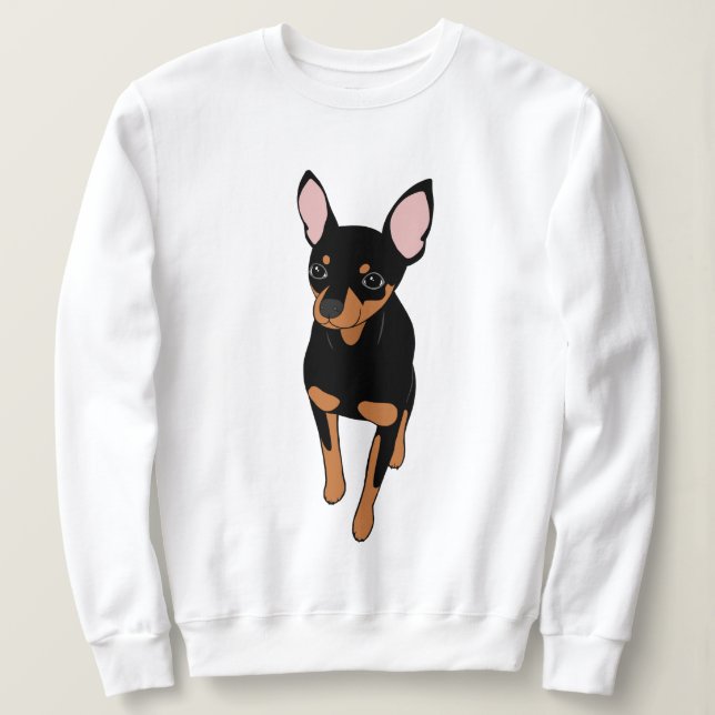 Miniature Pinscher Min Pin Sweatshirt (Design Front)
