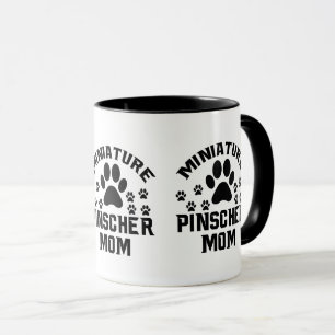 Miniature Pinscher Mum Dog Lover Paw Print Coffee Mug