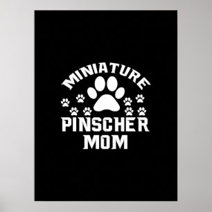 miniature pinscher mum poster