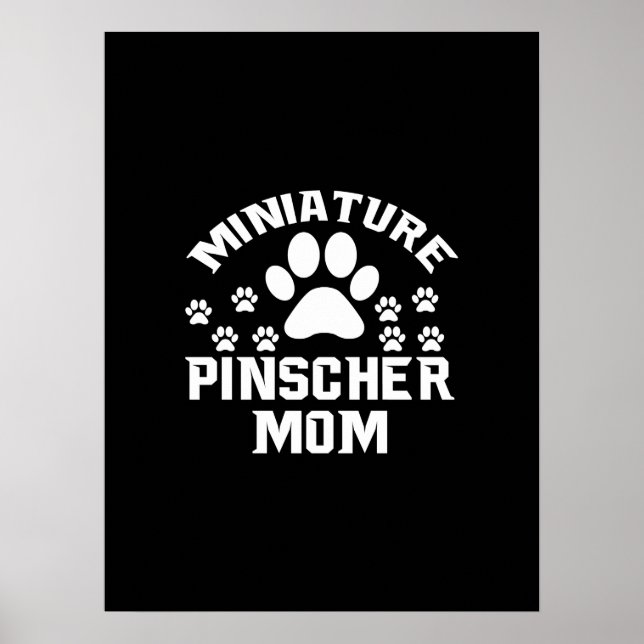 miniature pinscher mum poster (Front)