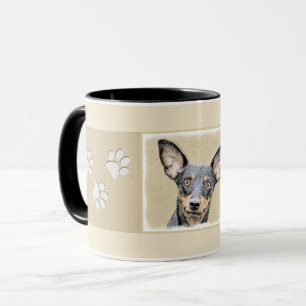 Miniature Pinscher Painting - Cute Original Dog Ar Mug