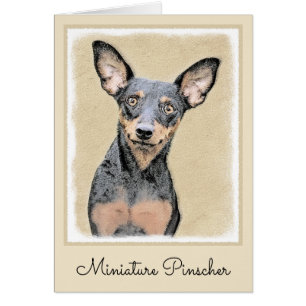 Miniature Pinscher Painting Cute Original Dog Art