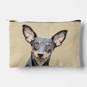 Miniature Pinscher Painting Cute Original Dog Art Accessory Pouch