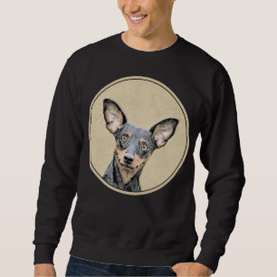 Miniature Pinscher Painting Cute Original Dog Art Sweatshirt
