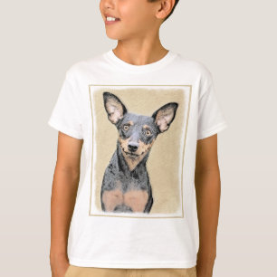 Miniature Pinscher Painting Cute Original Dog Art T-Shirt