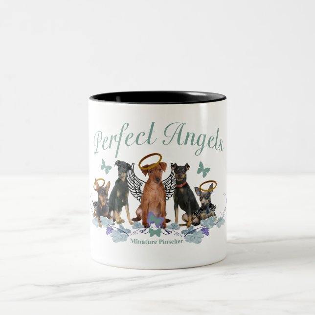 Miniature Pinscher Perfect Angels Mugs (Center)