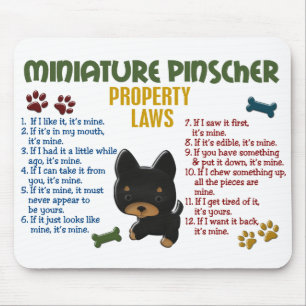 Miniature Pinscher Property Laws 4 Mouse Pad