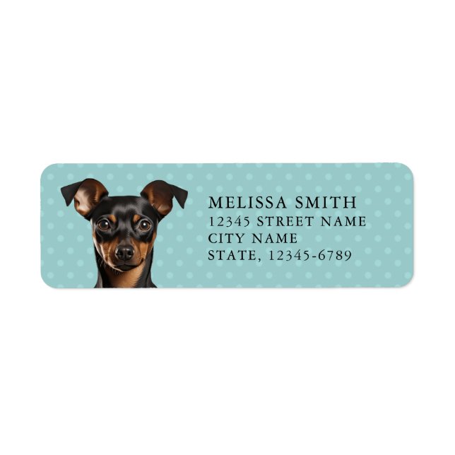 Miniature Pinscher Return Address Label (Front)