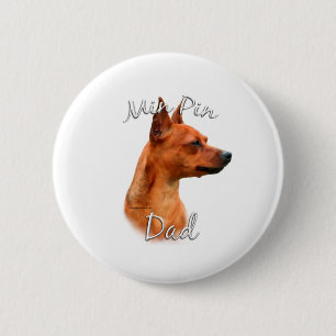 Miniature Pinscher (rust) Dad 2 6 Cm Round Badge