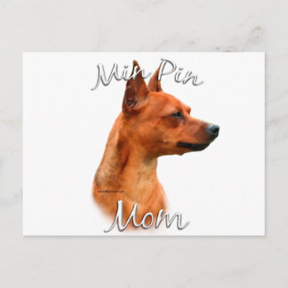 Miniature Pinscher (rust) Mum 2 Postcard