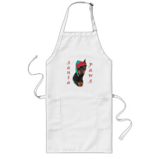 Miniature Pinscher Santa Paws Long Apron