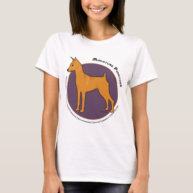 Miniature Pinscher, Stag Red T-Shirt (Front)
