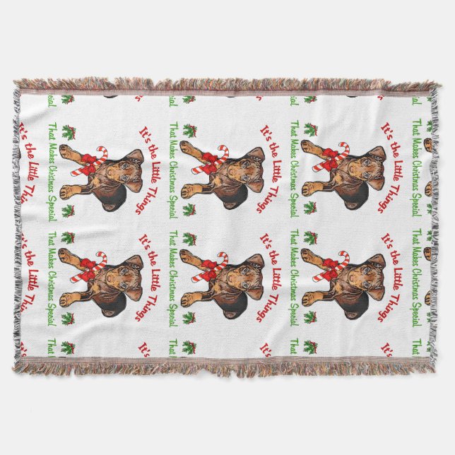 Miniature Pinscher Throw Blanket (Front)