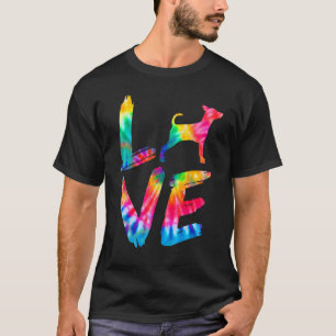 Miniature Pinscher Tie Dye Love Dog Mum Dad T-Shirt