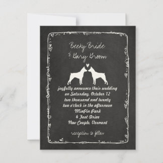 Miniature Pinschers Wedding Invitation