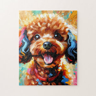 Miniature Poodle Dog Acrylic Print Dog Lover Gift Jigsaw Puzzle