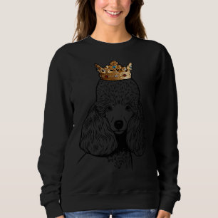 Miniature Poodle Dog Wearing Crown Sweatshirt