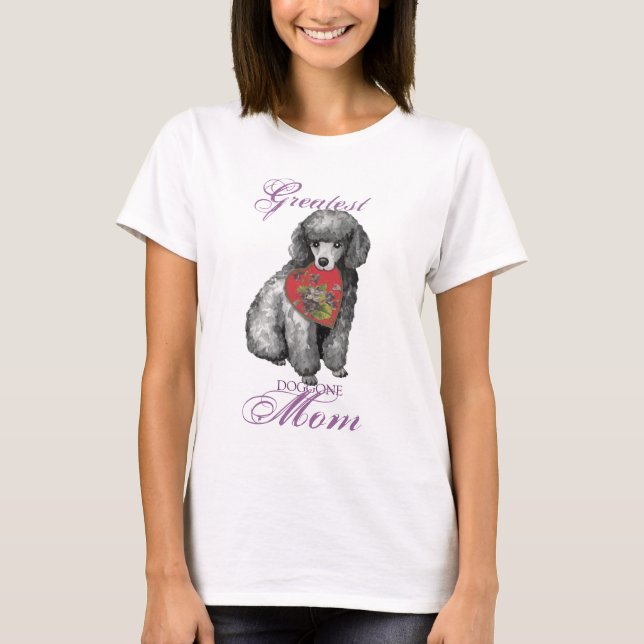 Miniature Poodle Heart Mum T-Shirt (Front)