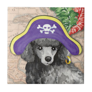 Miniature Poodle Pirate Tile