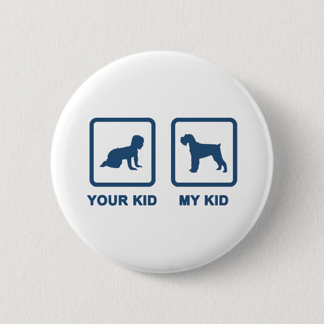 Miniature Schnauzer 6 Cm Round Badge (Front)