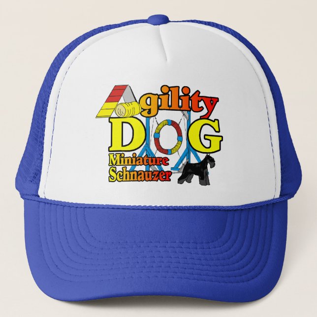 Miniature_Schnauzer_Agility Trucker Hat (Front)