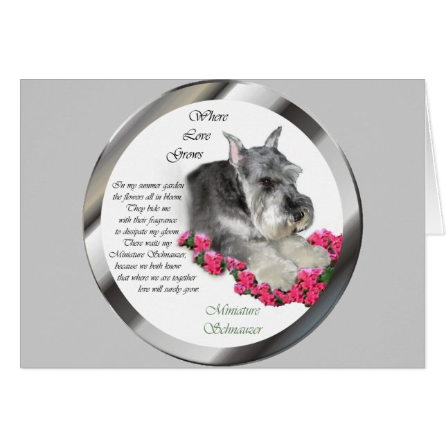 Miniature Schnauzer Art Gifts (Front Horizontal)