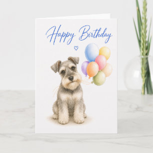 Miniature Schnauzer Birthday Card