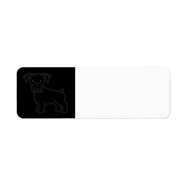 Miniature Schnauzer Black Cartoon (Front)