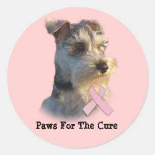 Miniature Schnauzer Breast Cancer Sticker